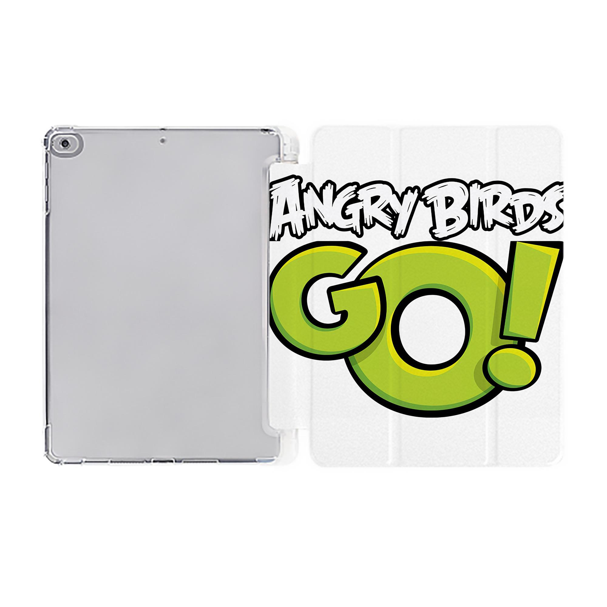 （画像用） Angry Birds アングリーバード IPad ケース ペン収納付き 三つ折りスタンド PUレザー×シリコン 対応機種9.5/10.5/10.9インチ